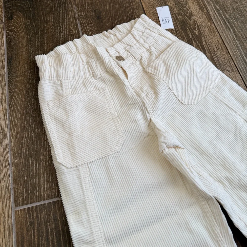 Gap Kids Girls’ Ivory Corduroy Horseshoe Pants—5