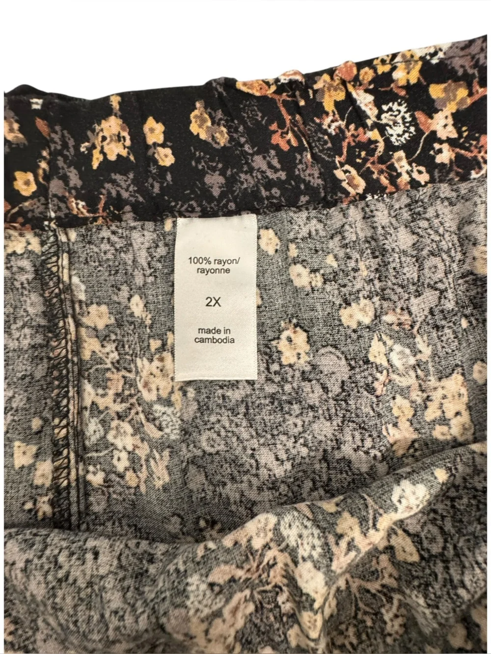 Maurice’s Tiered Floral Mini Skirt in Black and Tan
