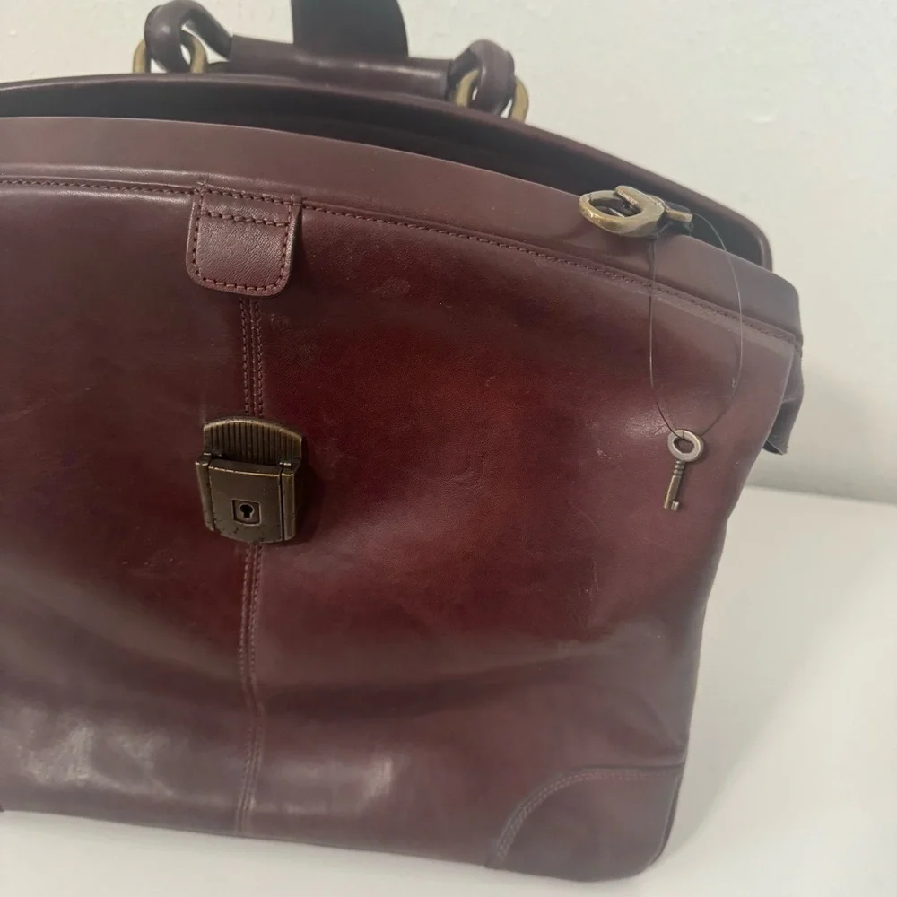 Bosca handle leather brown