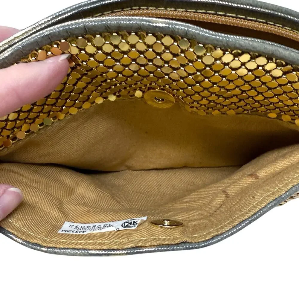 Vintage La Regale Gold Metal Chainmail‎ Purse Evening Bag Art Deco Clutch