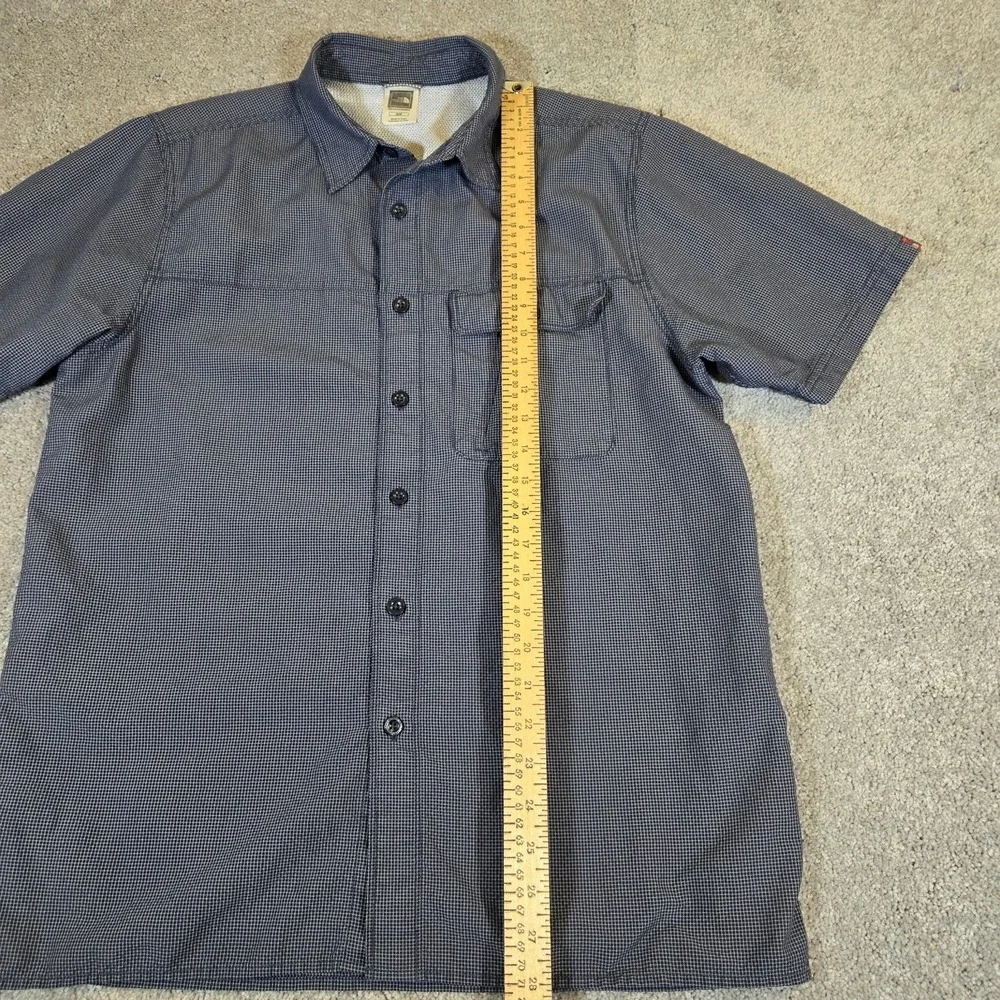 The North Face‎ Short Sleeve Collared Button Up Outdoor Shirt Medium Mens Blue