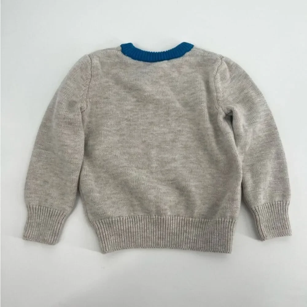 Baby Gap‎ Sweater 18-24M Gray Blue Spooky Crewneck Wool Halloween