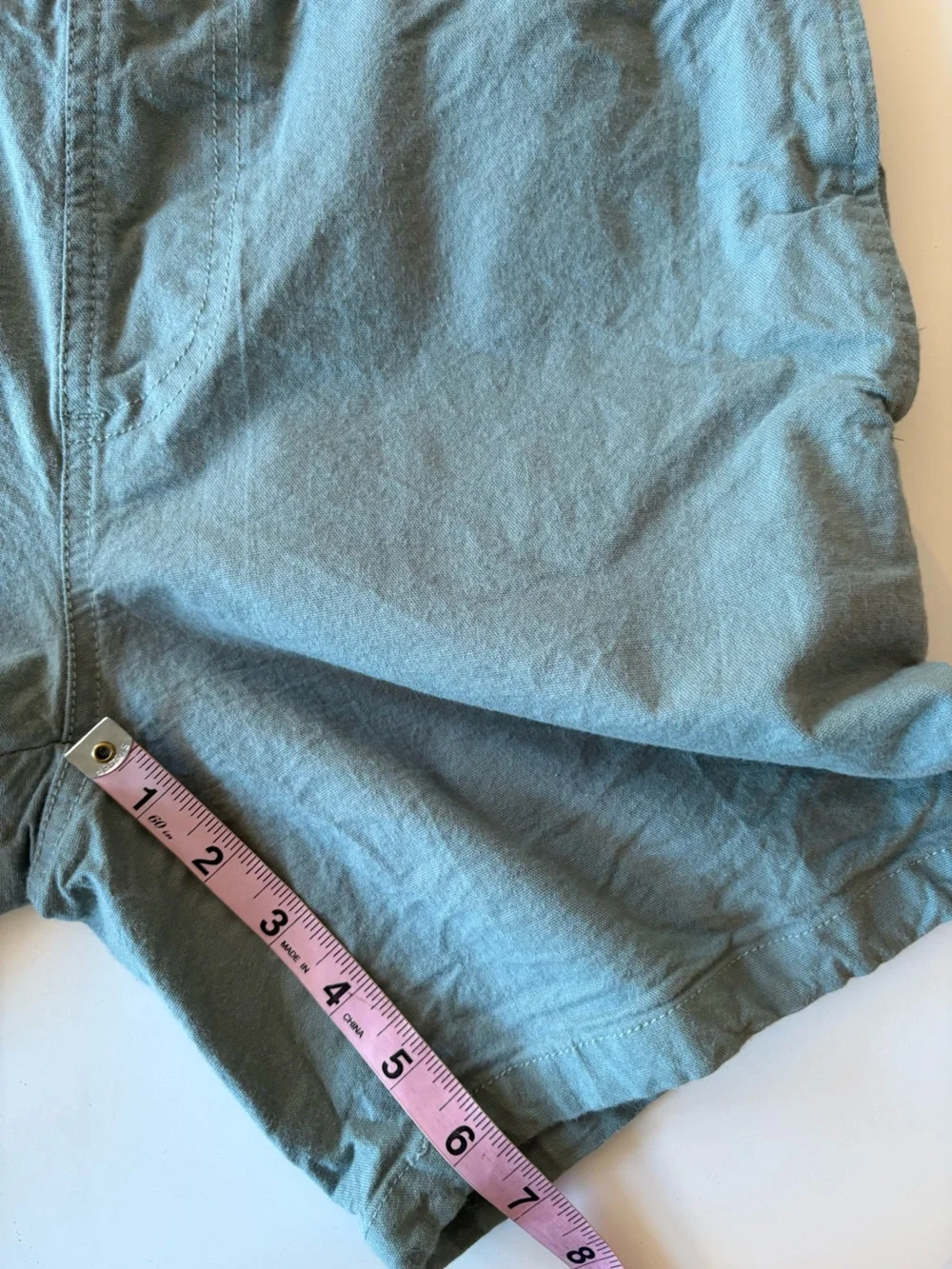 Free Fly || Stretch Canvas Shorts in Shale Green Gray Drawstring Small