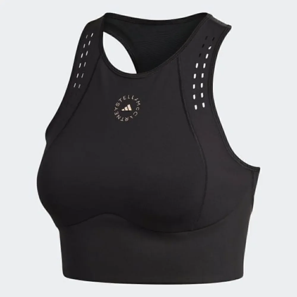 Adidas X Stella McCartney Designer Sports Bra Light Support Black White Mesh New