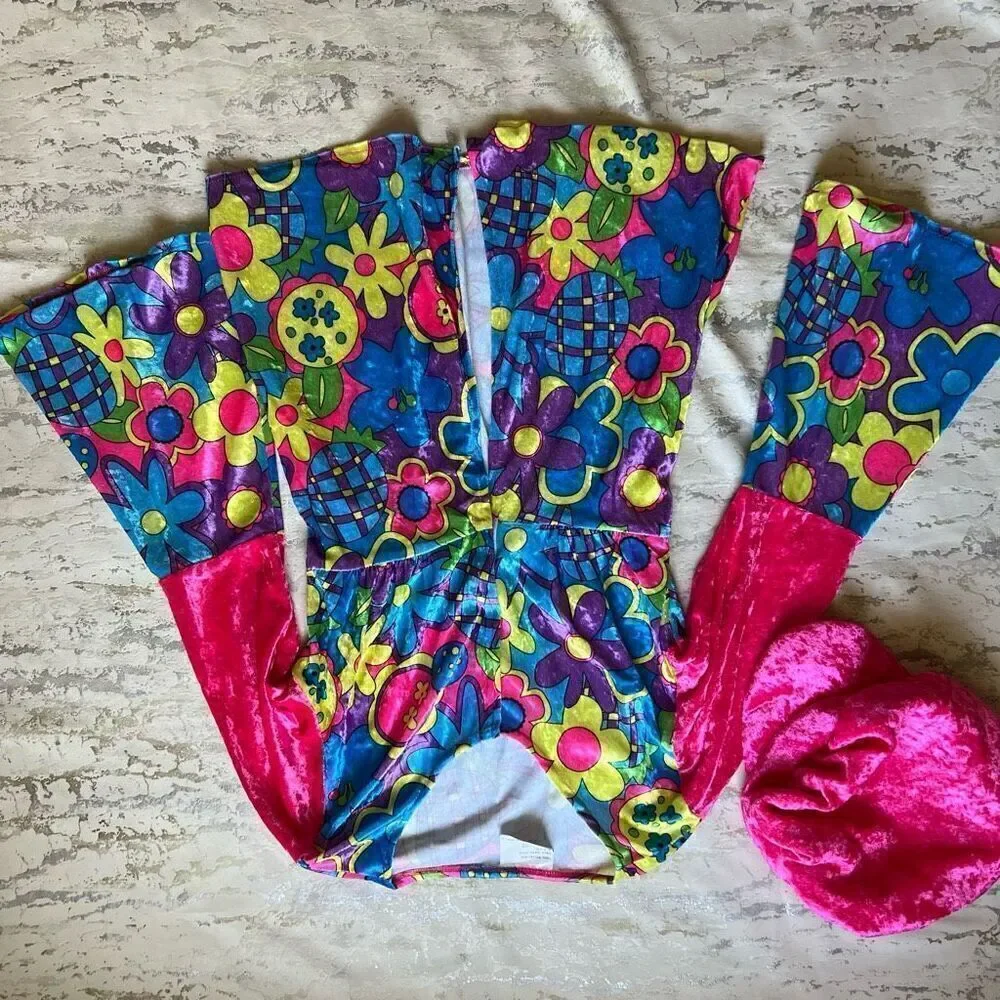 Groovy Hippie girl Velvet Halloween Costume