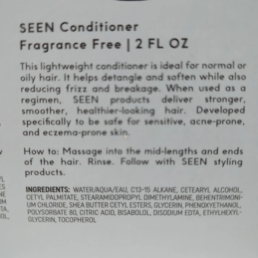 SEEN Dermatologist Developed Discovery Kit Fragrance Free Shampoo Conditioner