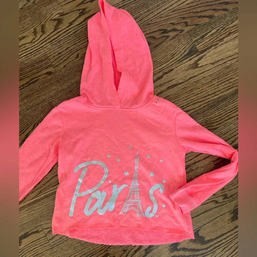 NWT justice girls Paris cropped sweatshirt 8 new