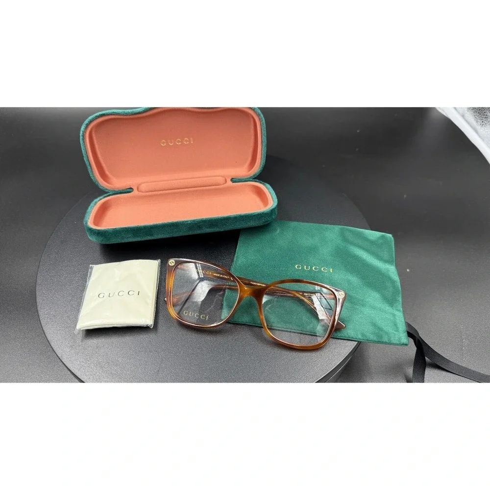 Gucci GG 0026O 006 Havana Brown Eyeglasses