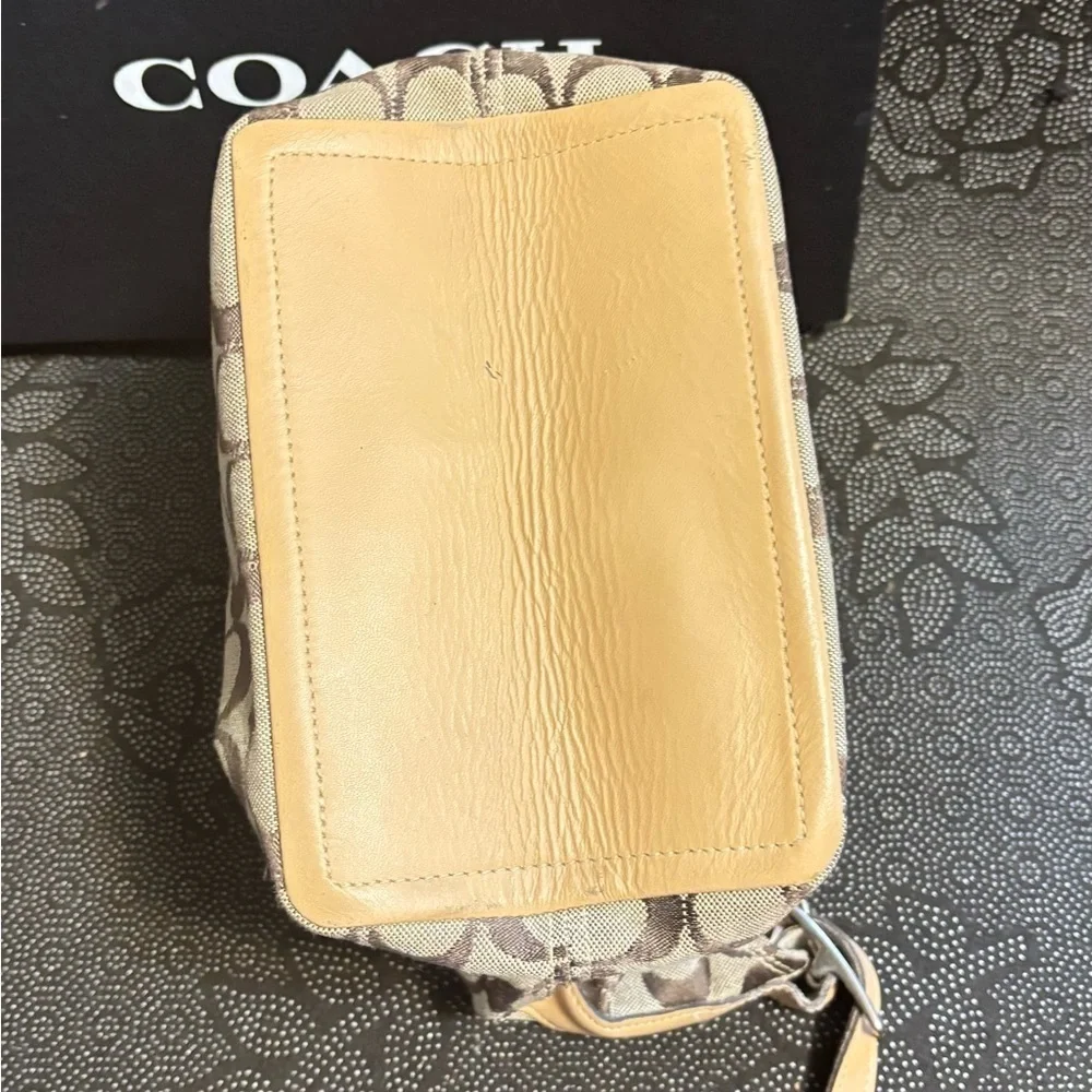 Coach Tan and Brown Signature Tote