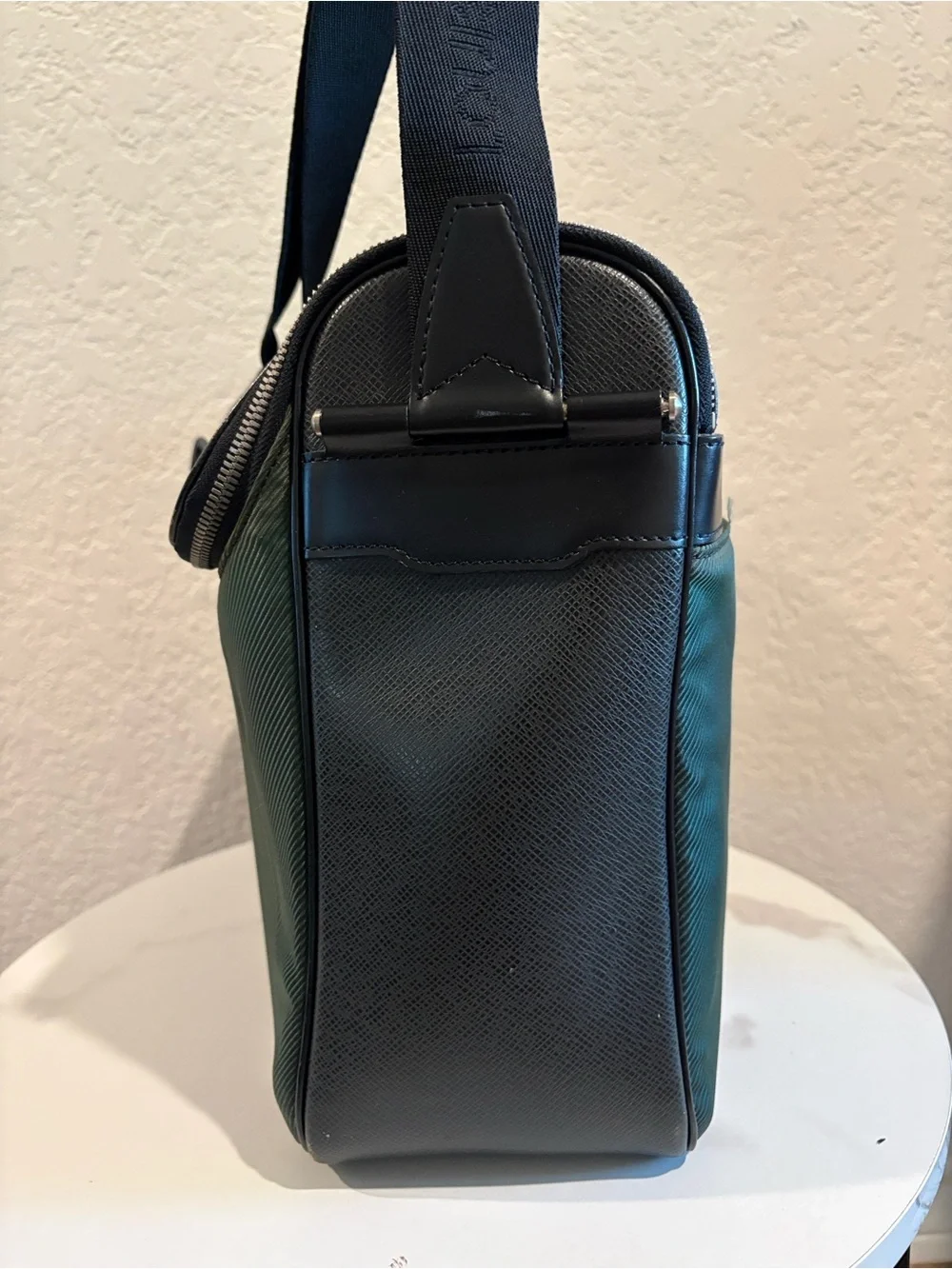 Louis Vuitton Green Taiga Leather Nylon Shoulder Bag