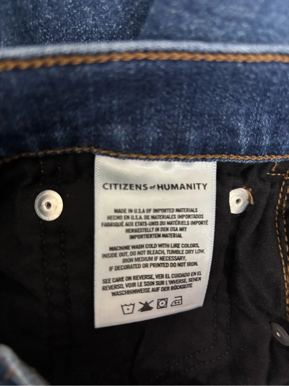 Citizens Of Humanity Men's Core Slim Straight Jeans in Dark Blue Wash Size 32