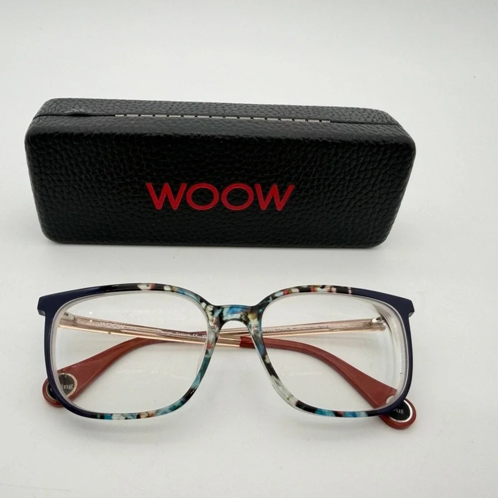 WOOW Paris Going Out 2 Eyeglasses Frames 55-17-140 Colorblock Case