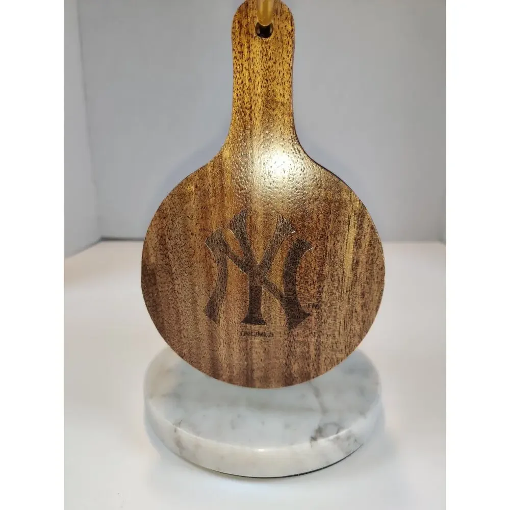 New York Yankees MLB Wooden Coaster Set of 6 w/ Rack Marble Stand NEW