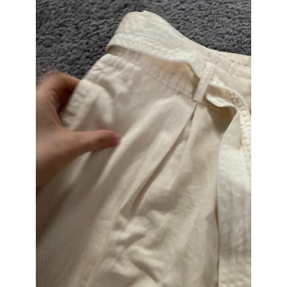 Free people cream belted trousers