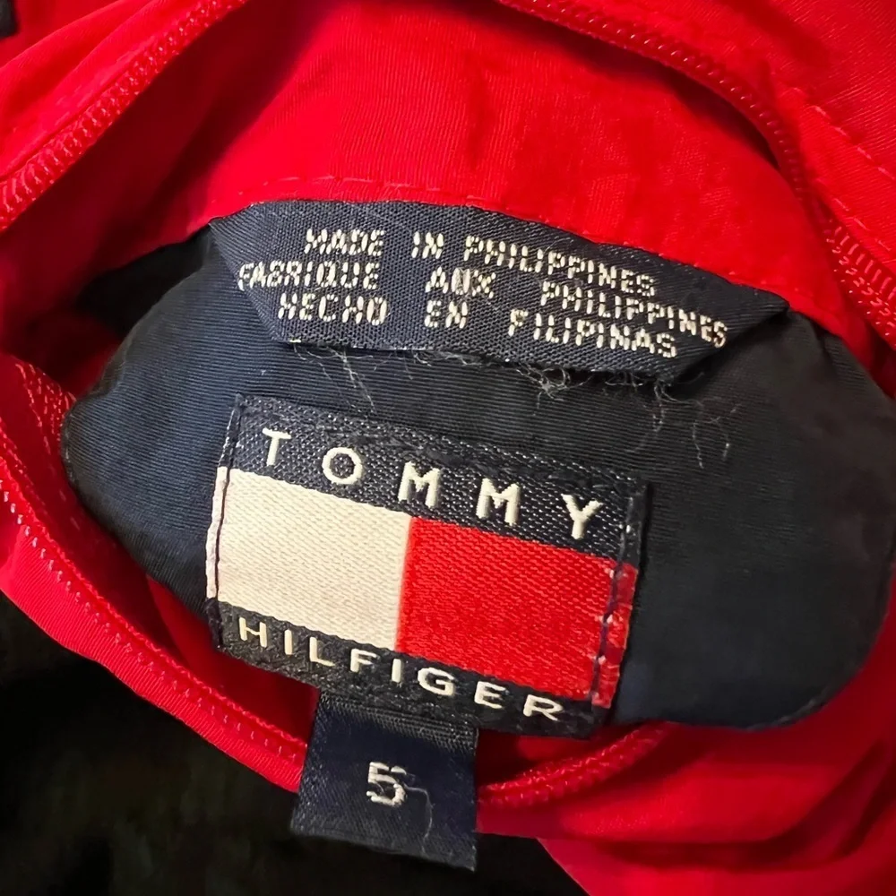 Tommy Hilfiger Red and Blue Puffer Jacket