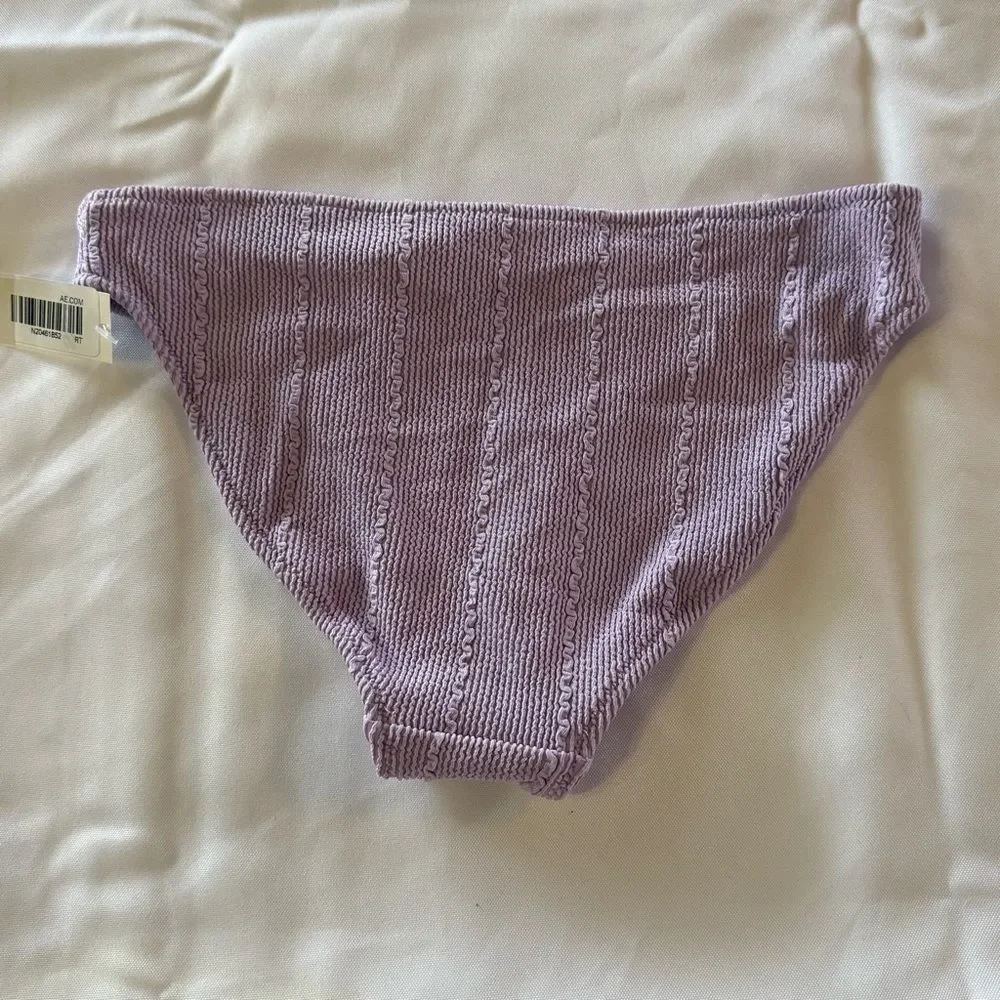 NWT Aerie Lavender Textured Bikini Bottom NWT Ribbed Swim Size XS