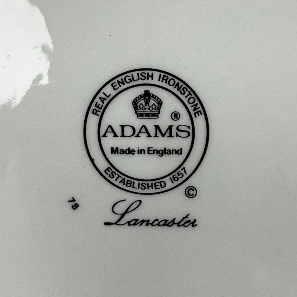 Adams Lancaster Ironstone Serving Cake Plate‎ Handled Square 10