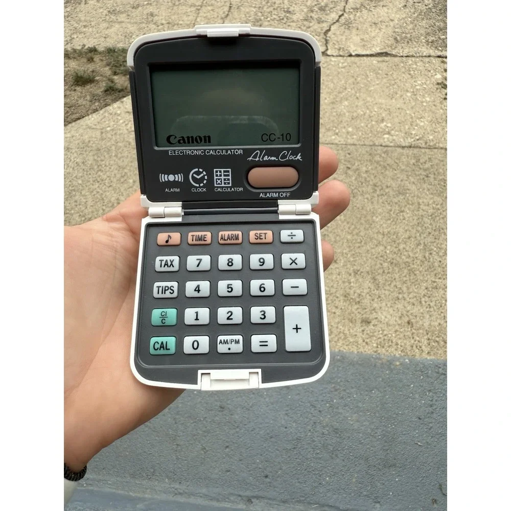 Canon CC-10 Compact Portable Alarm Clock Calculator New‎ Open Box Rare