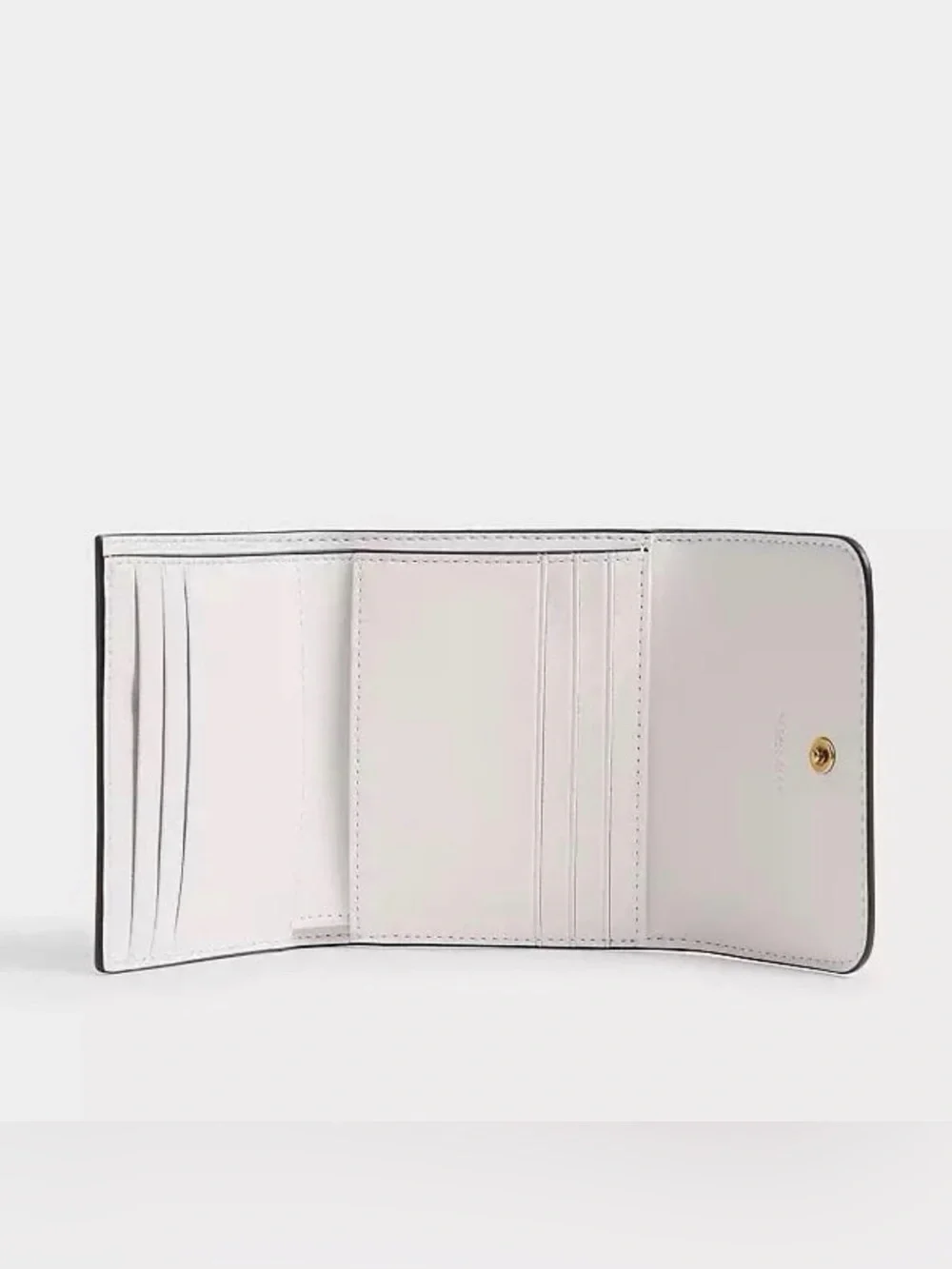 Coach Mila Small Flap Wallet in Sticker Print Brass/Chalk Multi Calf Leather NWT