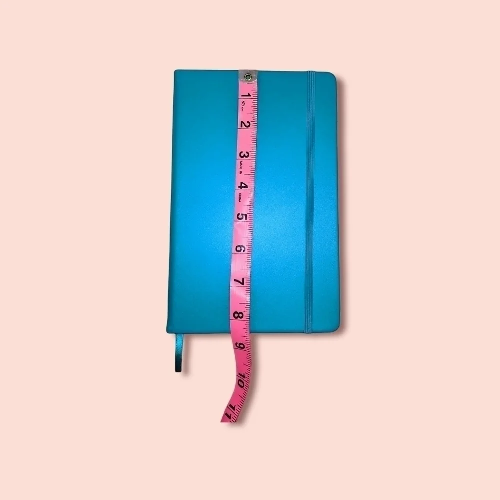 Teal Blue Dotted Journal with Index