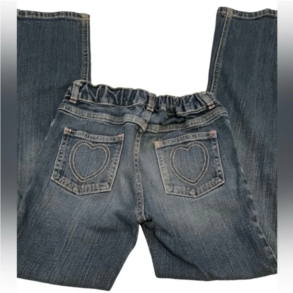 Gymboree Heart Pocket Blue Jeans Size 10 Adjustable Waist