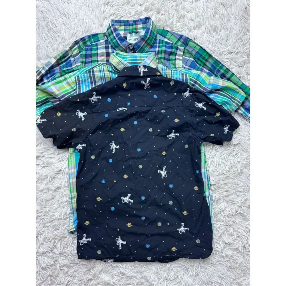 3 piece boys button down plaid shirt bundle size 10-12 by The Children’s Place,