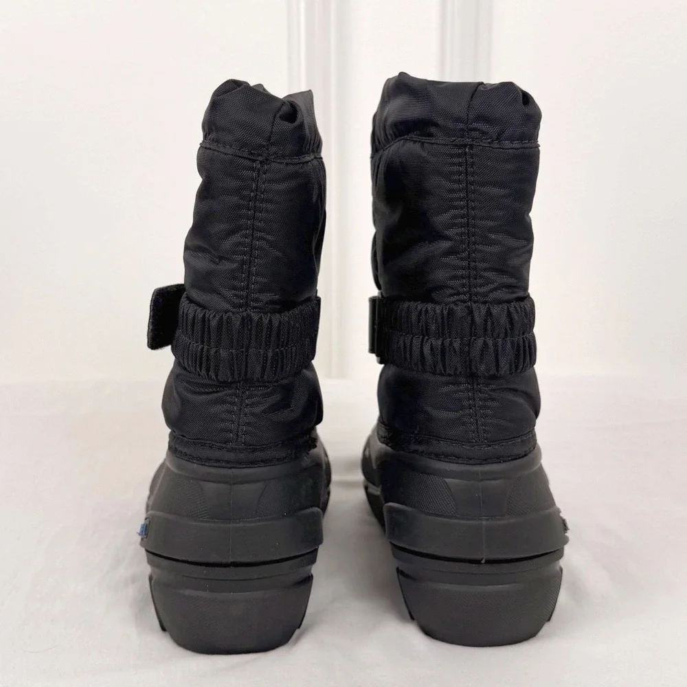 Sorel‎ Snow Commander Kids Winter Boots Black Blue NC1810-010 Size 10