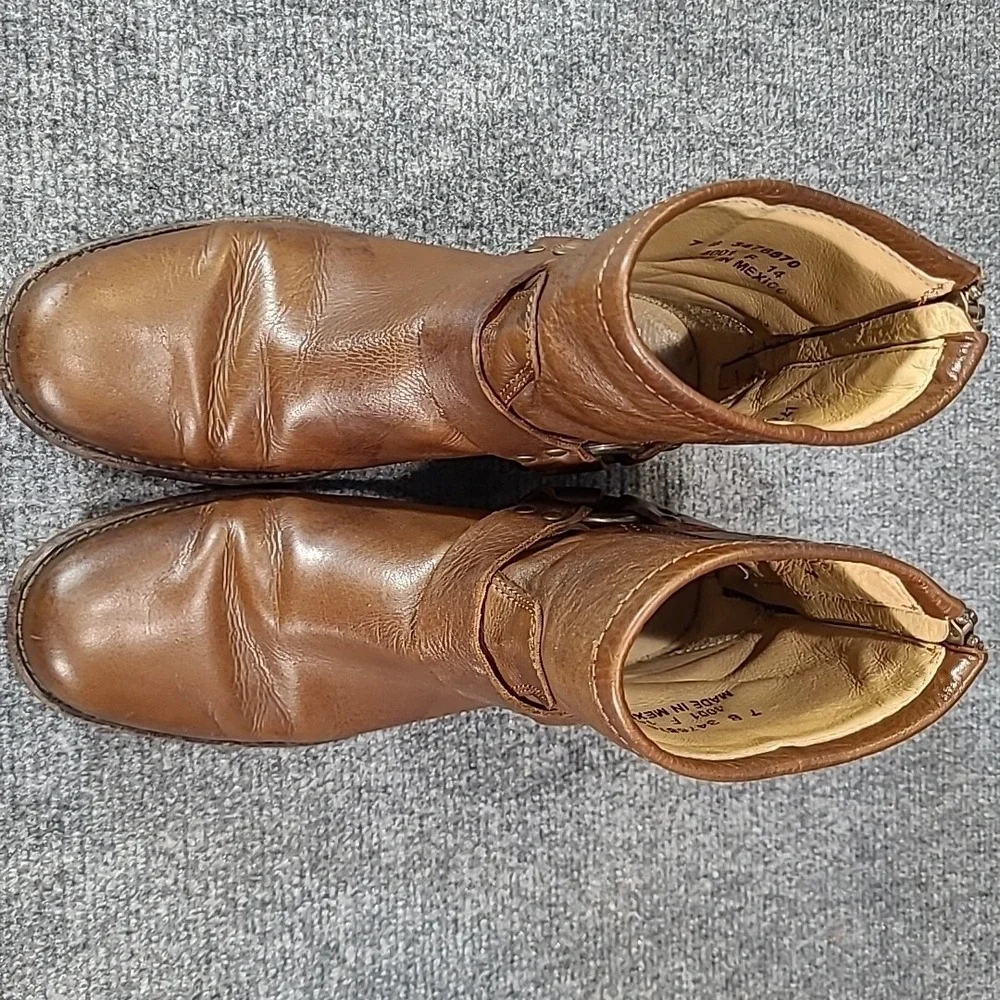 FRYE Phillip Harness Short Boots Women's‎ Size 7 B - Brown