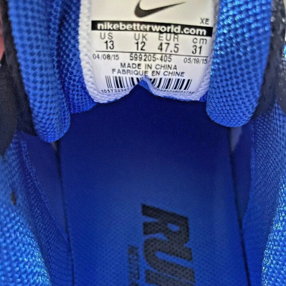 NEW Nike Air Pegasus 30 Running Trainers 2013 Blue Black Volt 599205-405 13 US