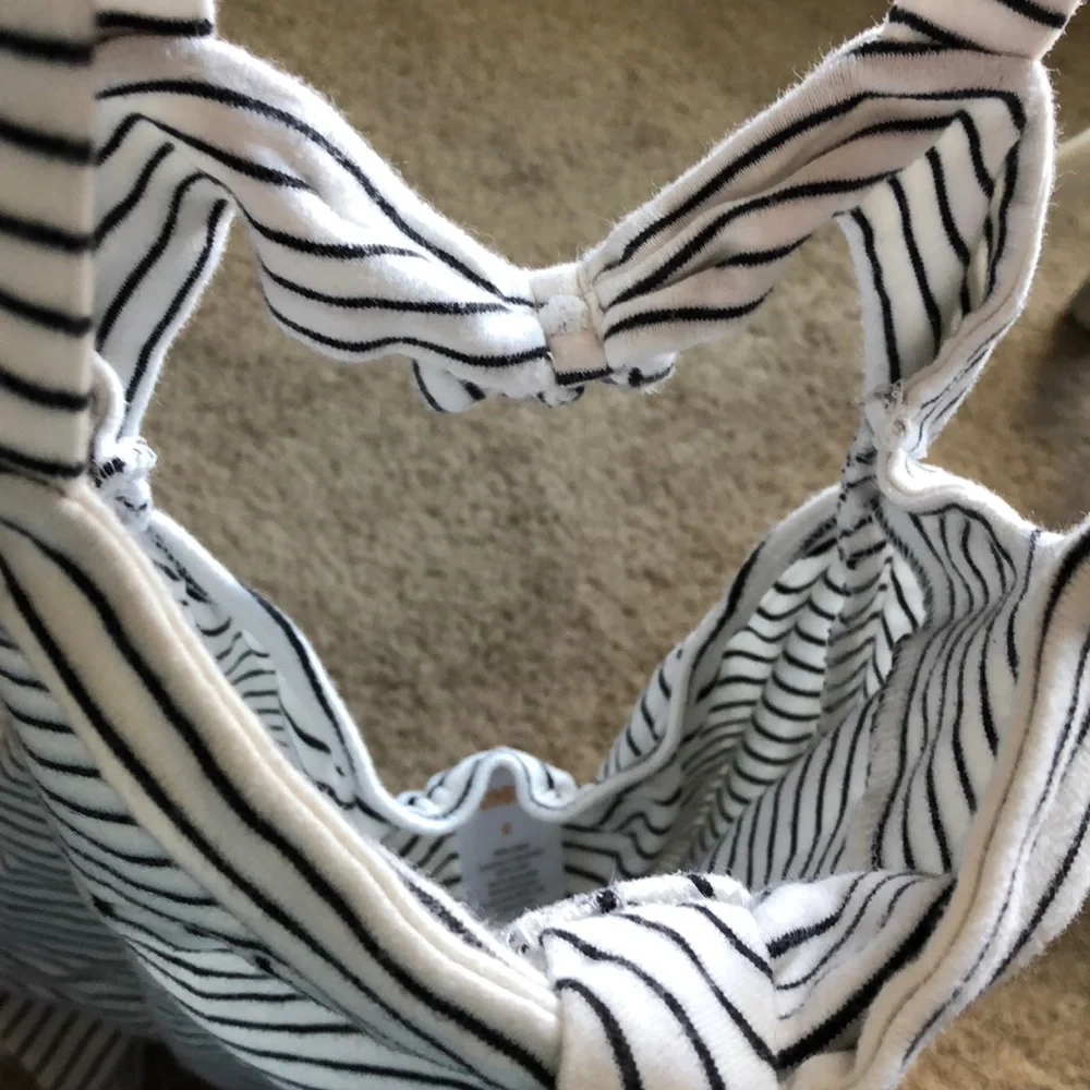 Gymboree Dress Girls Size 8 White Black Stripes‎ Floral Tank