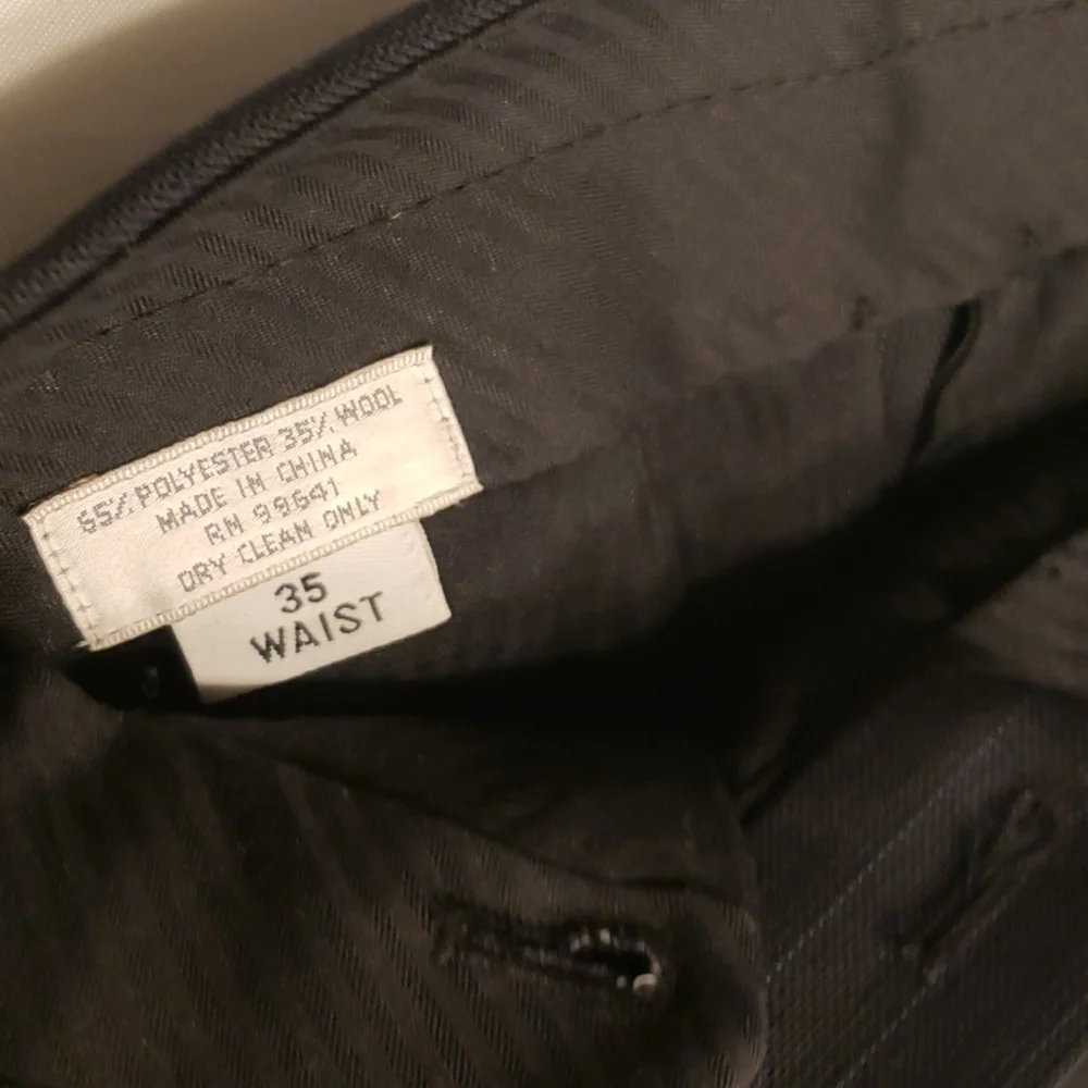 John Claredon's Poly/Wool‎ Blend Pinstripe Men's Suit