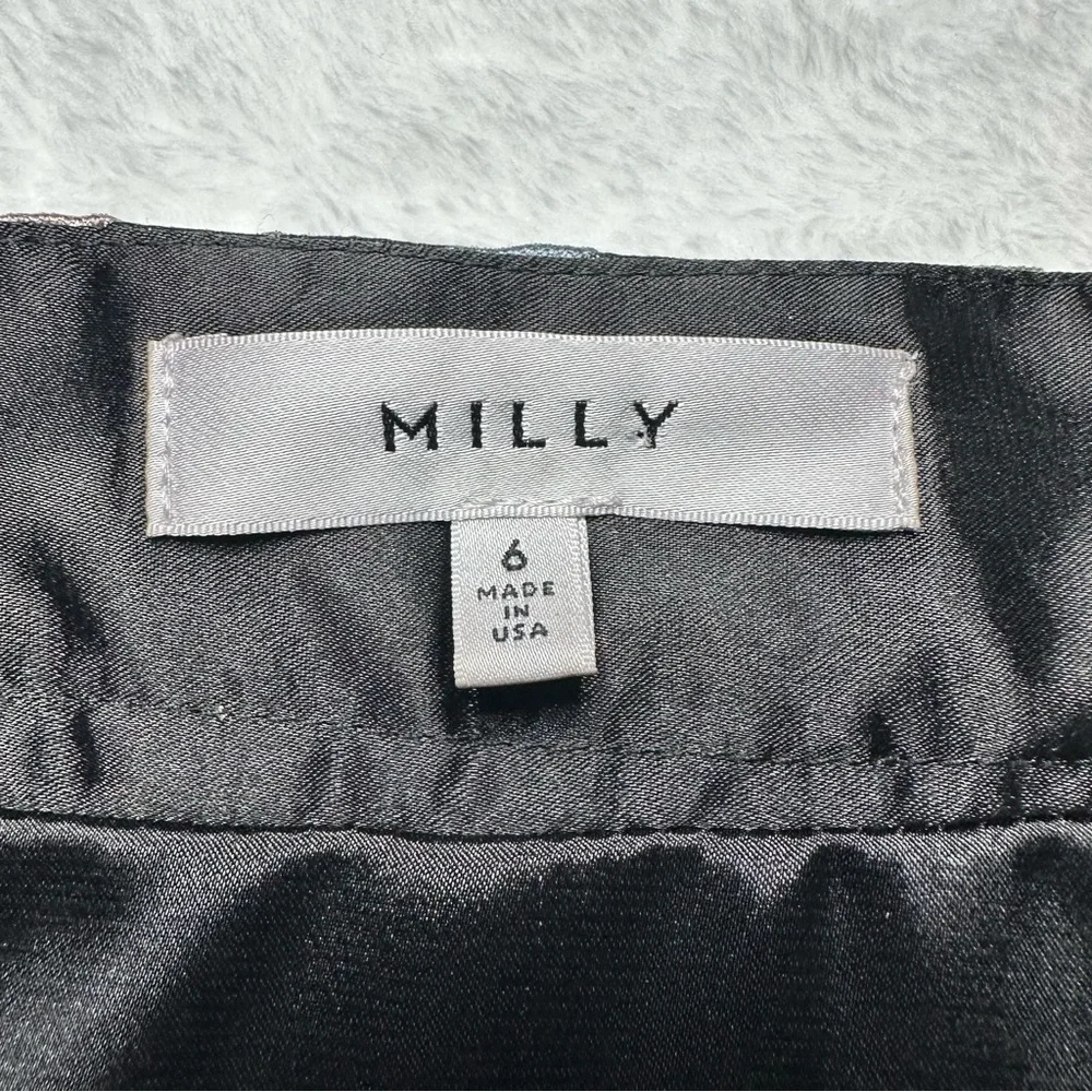 Milly Metallic Chevron Textured Modern Mini Skirt in Black Pink Green Womens 6