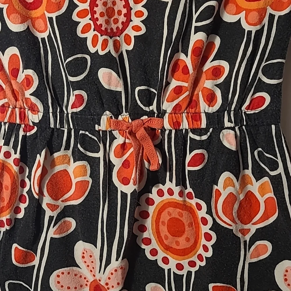 Gymboree Girls 7 bold bright retro floral casual dress
