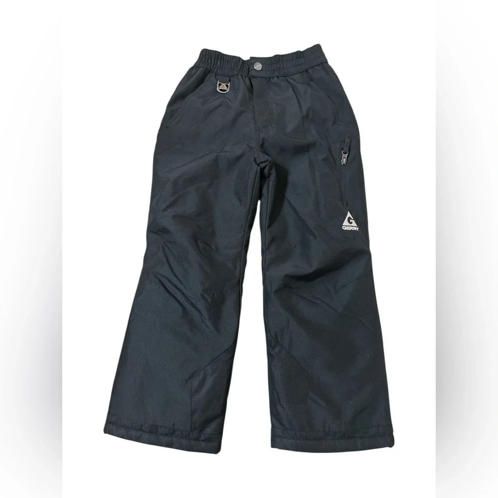 Gerry Kids Snow Pants Black Waterproof Insulated Ski Pants Size 7/8
