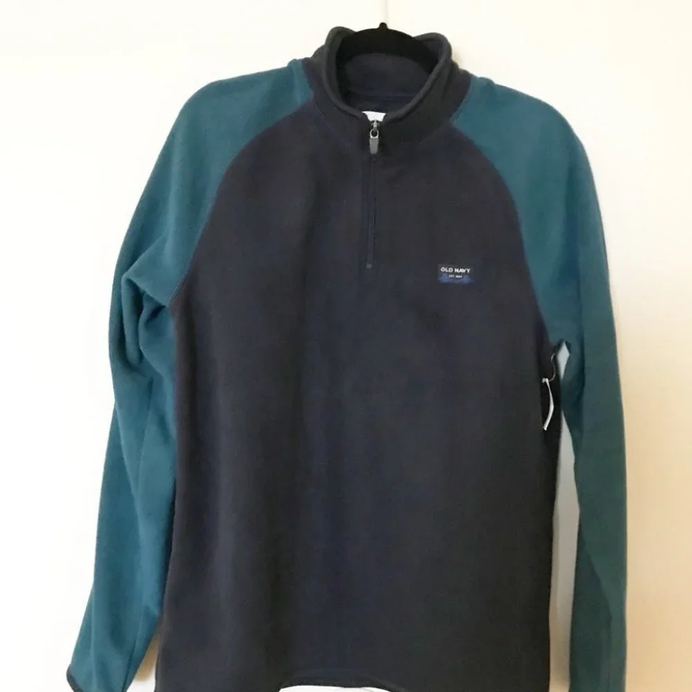 Old Navy Fleece ¼ Zip Pullover Sweater kids boys teens M New