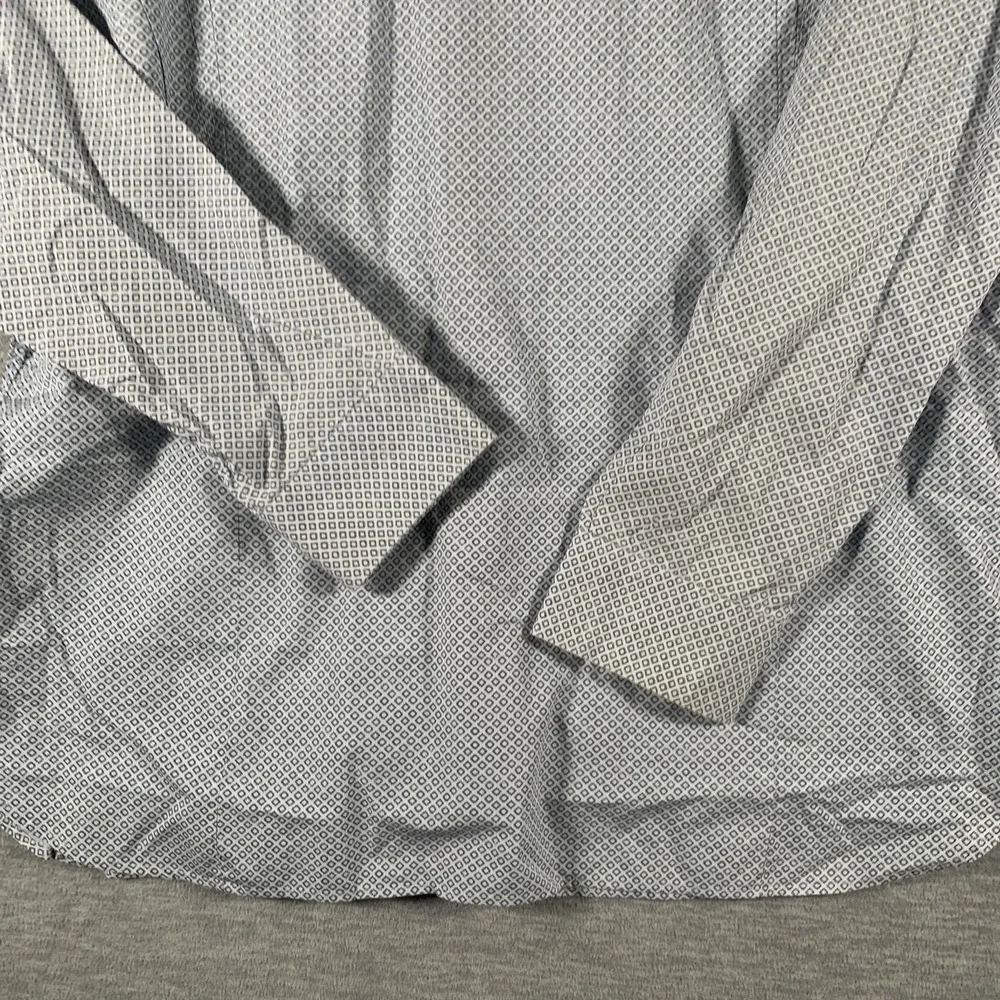 Banana Republic Heritage Shirt Mens XL Blue Geometric Long Sleeve Button-Up