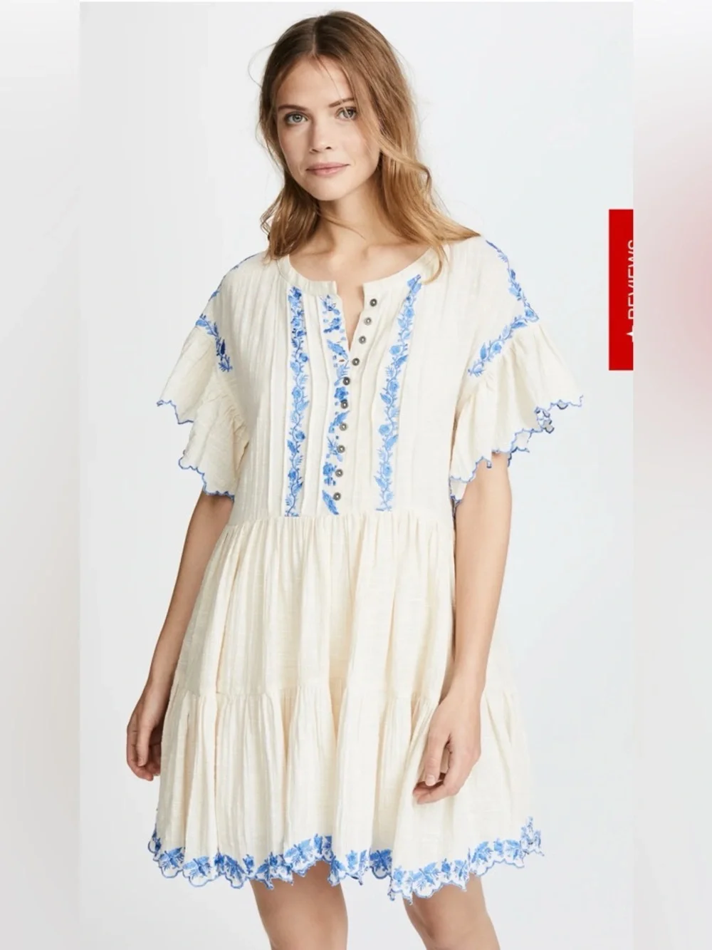 Free People women’s Santiago Embroidered mini endless summer Dress size small