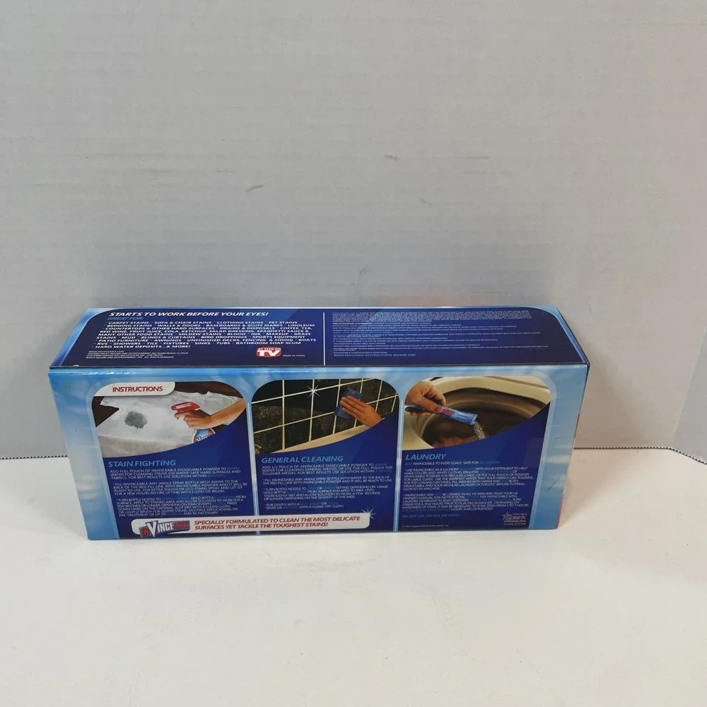 InVinceable Stain Remover 9oz Blue Multi-Purpose Cleaner Laundry Booster