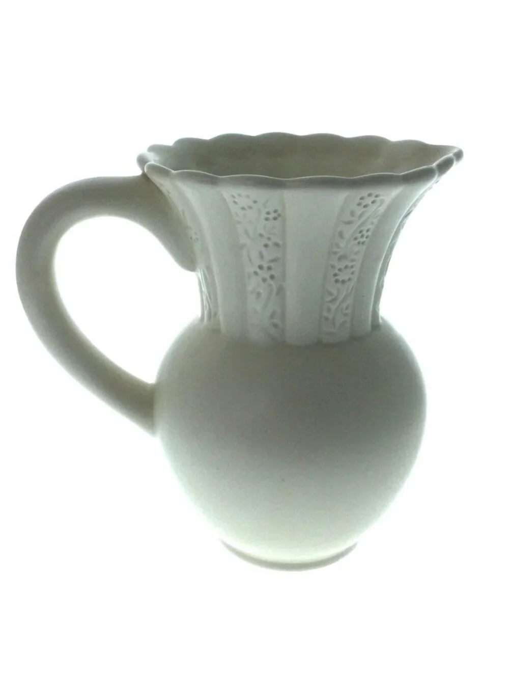 FTD Ceramic Pitcher Vase Cream 7