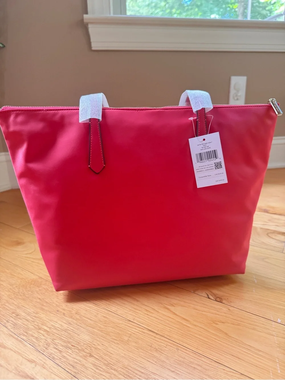 NWT Kate Spade Kitt The Little Better Nylon Tote Dark Water Pink Tote Bag