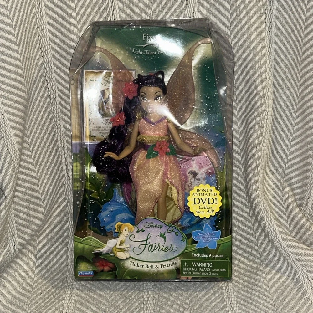 Disney Tinker Bell And Friends Fairy Doll Fira 8 Inch Playmates‎ - Bonus DVD