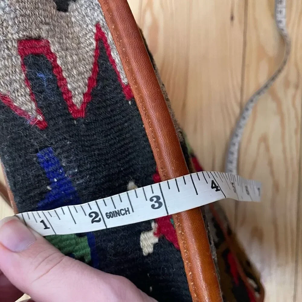 EM MAY Turkish‎ Kilim Wool Handbag Crossbody Messenger Bag Purse Unique Suede