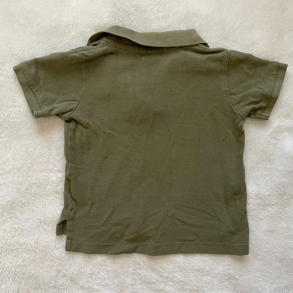 Ralph Lauren Green Polo with Orange Logo