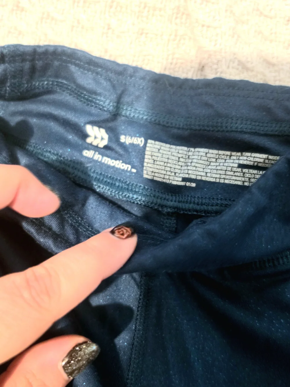 all in motion Navy Teal Performance Leggings