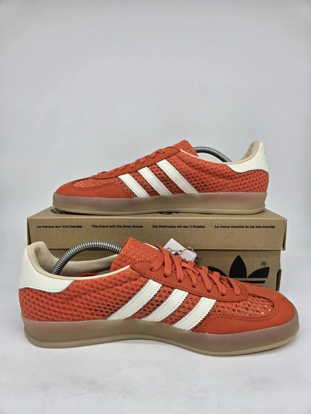 adidas Men's Gazelle Indoor JS0713 Glow Amber Off White Shoes Size 11.5 New