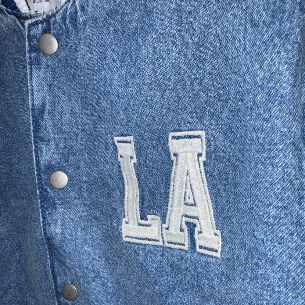 Zara Kids Unisex Denim Varsity Jacket