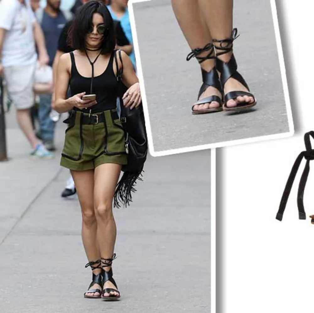 Bernardo Black Leather Wrap Ankle Sandal Lace Up Gladiator 9 Black Tan