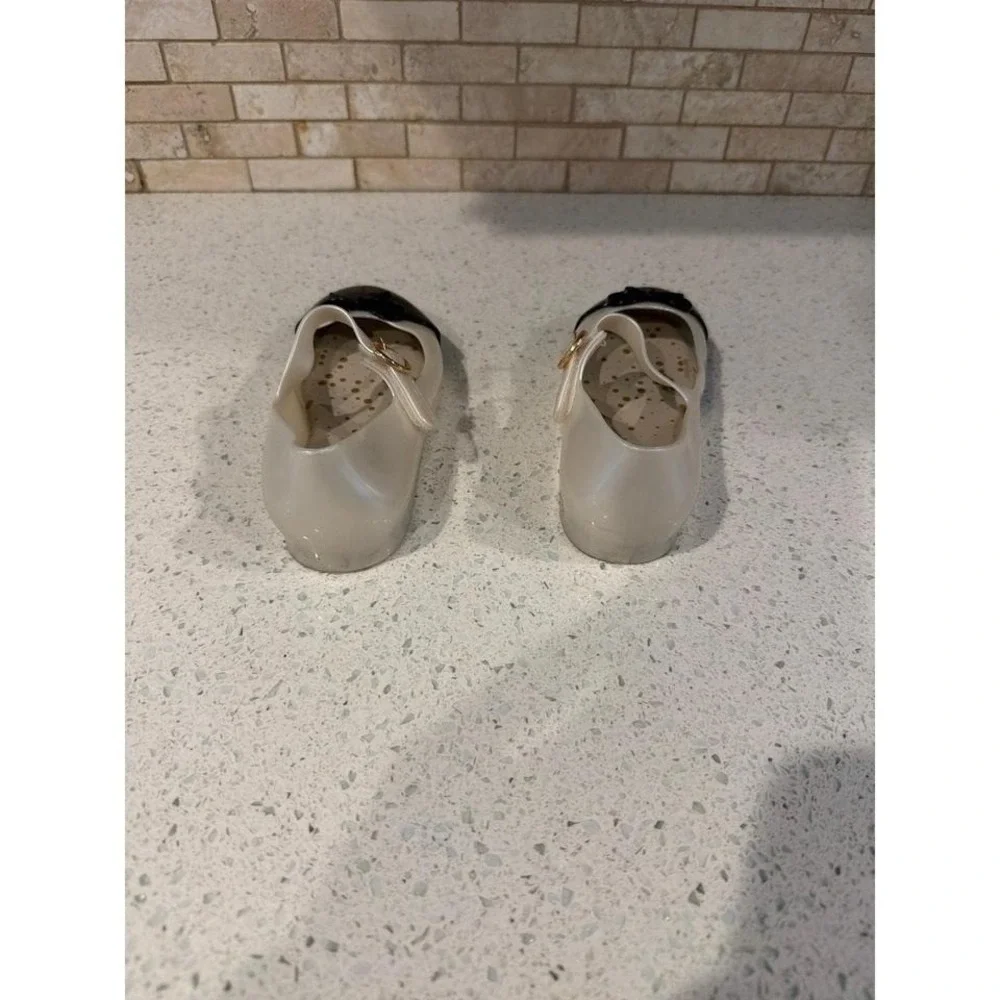 Mini Melissa‎ Sweet Love Flats Girls Black White