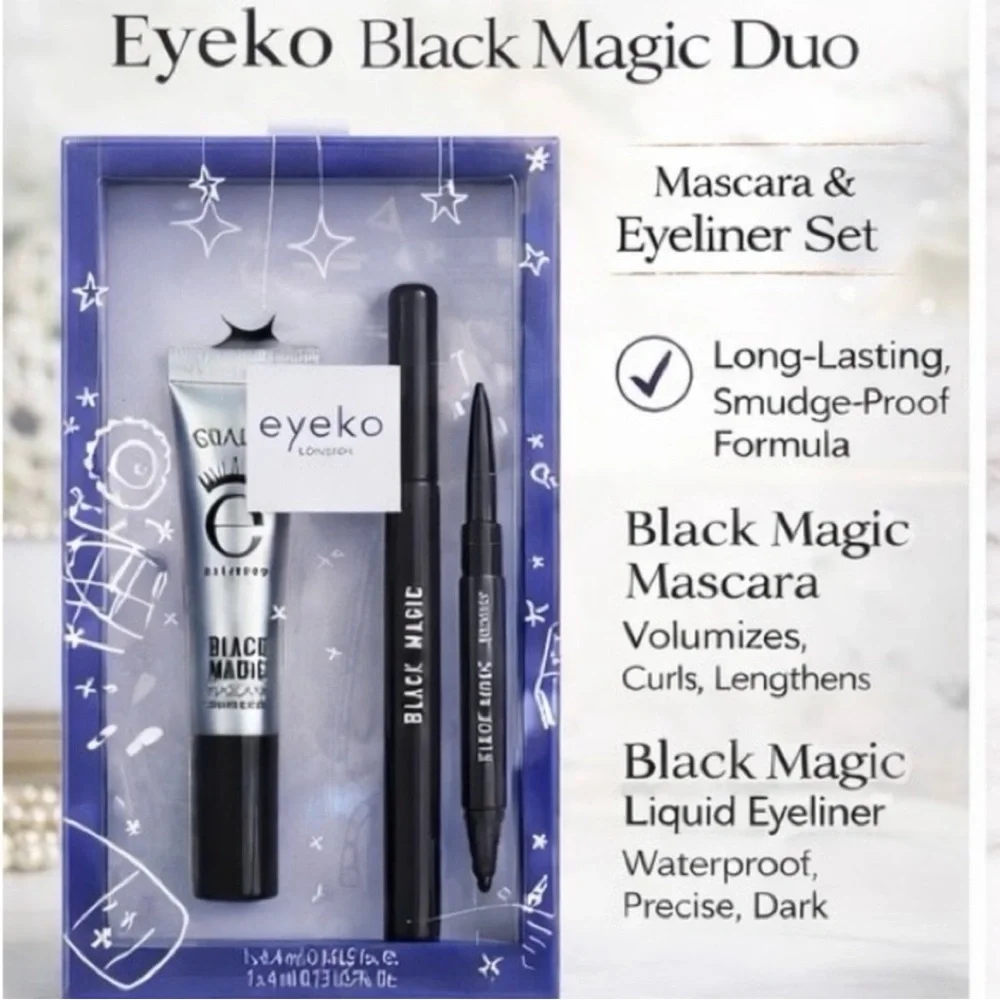 Eyeko Black Magic Duo Mascara & Liquid Eyeliner - Black NIB