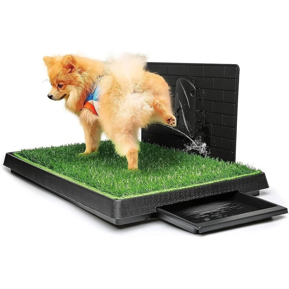 Hompet Dog Grass Pad with Tray 30x20 Large Reusable Artificial Turf Puppy‎ Potty